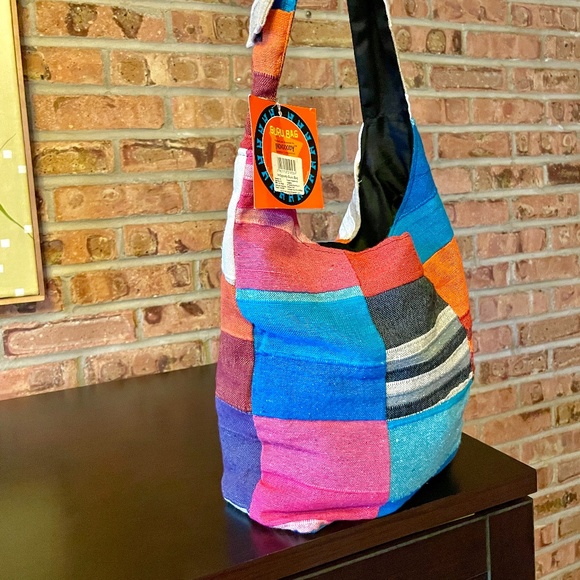 Colorful Patchwork Hobo Bag (NWT) - Picture 3 of 7